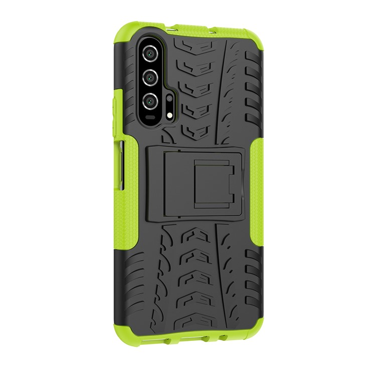 Anti-slip PC + TPU Hybrid Casing with Kickstand for Huawei Honor 20 Pro - Green-8