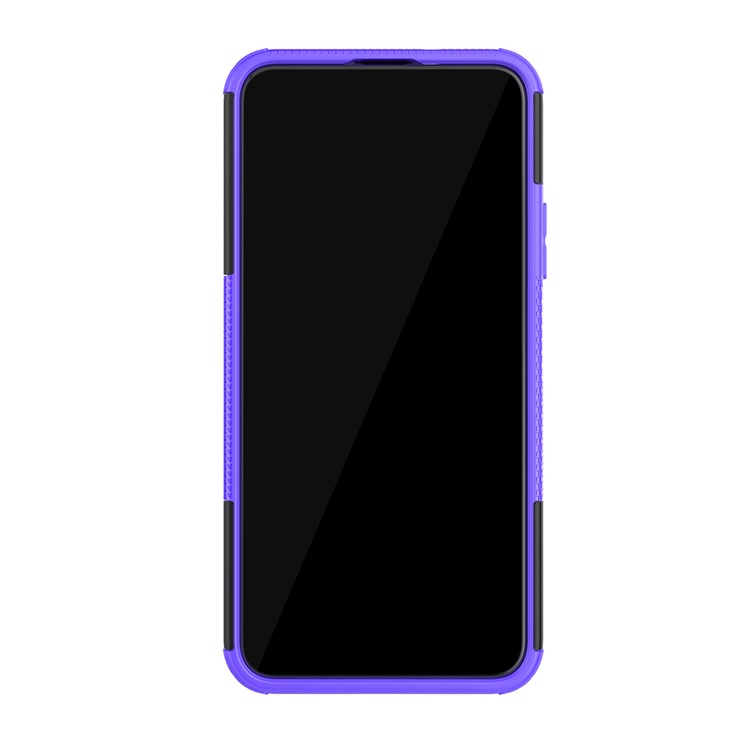 Carcasa Híbrida Antideslizante PC + TPU Con Pie De Apoyo Para Huawei Honor 20 Pro - Púrpura-4