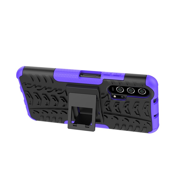 Carcasa Híbrida Antideslizante PC + TPU Con Pie De Apoyo Para Huawei Honor 20 Pro - Púrpura-5