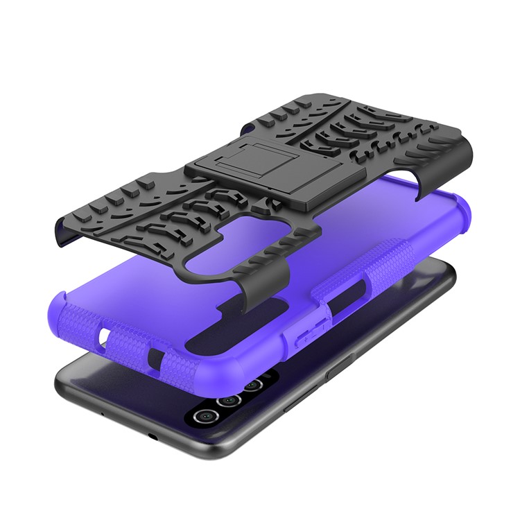 Carcasa Híbrida Antideslizante PC + TPU Con Pie De Apoyo Para Huawei Honor 20 Pro - Púrpura-6