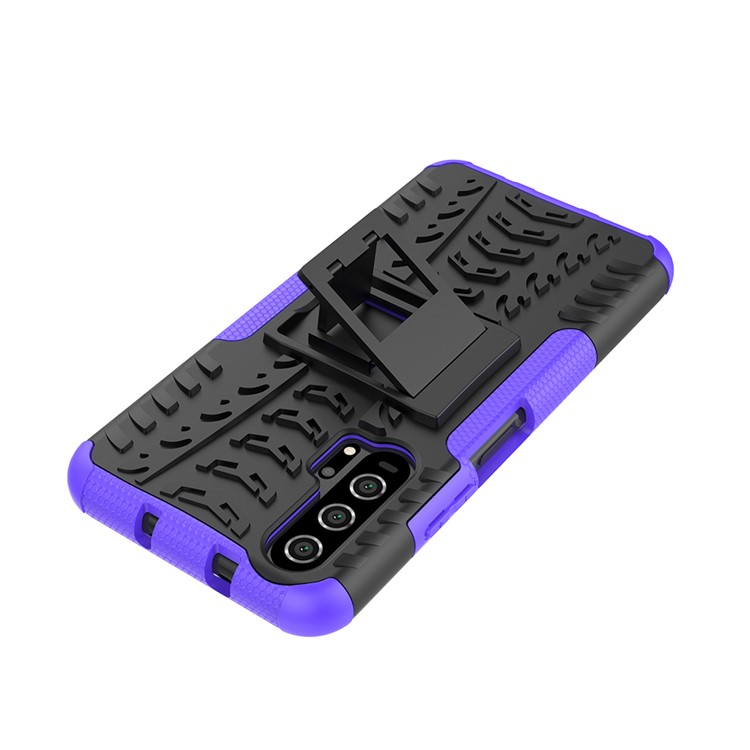 Carcasa Híbrida Antideslizante PC + TPU Con Pie De Apoyo Para Huawei Honor 20 Pro - Púrpura-7