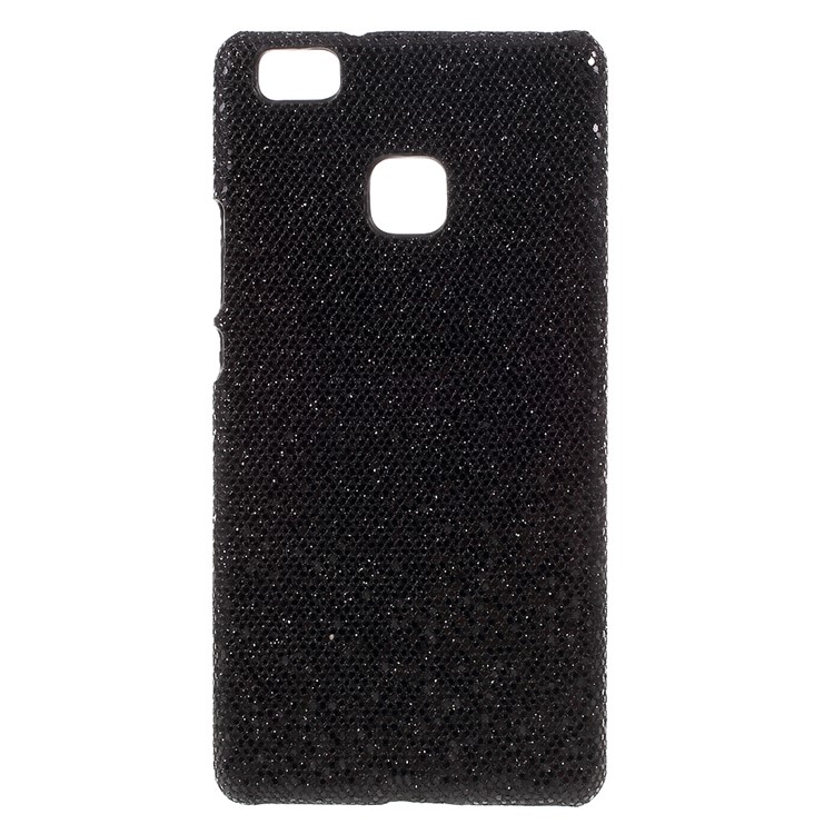 Glitter Sequins Leather Coated PC Protective Case for Huawei P9 Lite / G9 Lite - Black-1