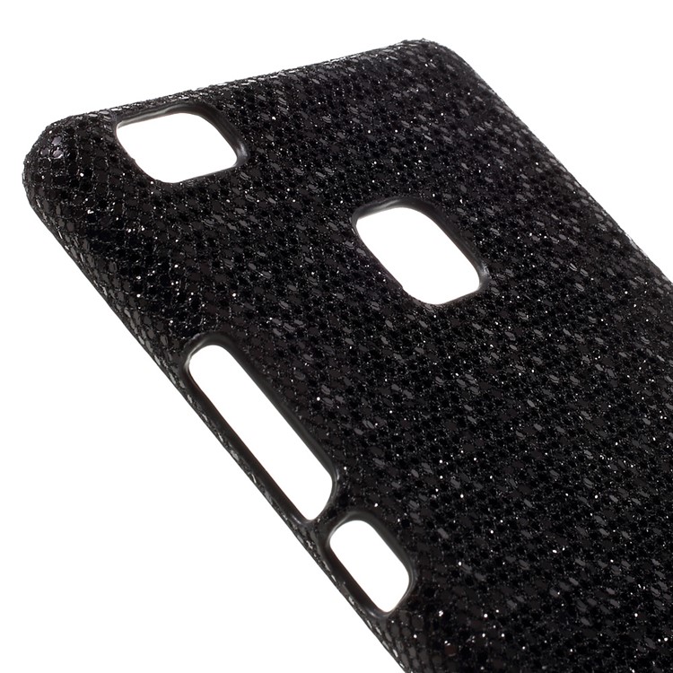 Glitter Sequins Leather Coated PC Protective Case for Huawei P9 Lite / G9 Lite - Black-4