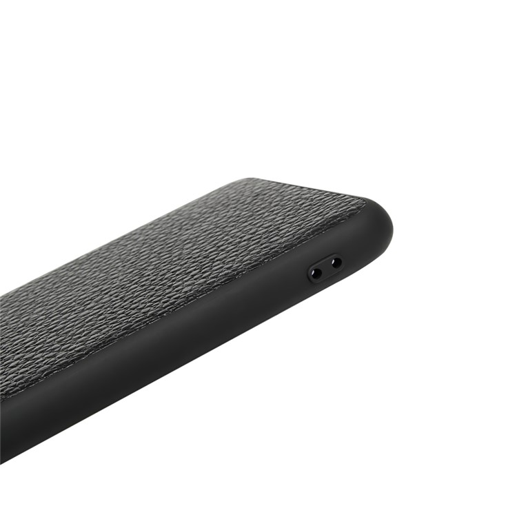 Genuine Leather Anti-dropping Litchi Texture Coated TPU Phone Case for Huawei P30 Lite/nova 4e - Black-6