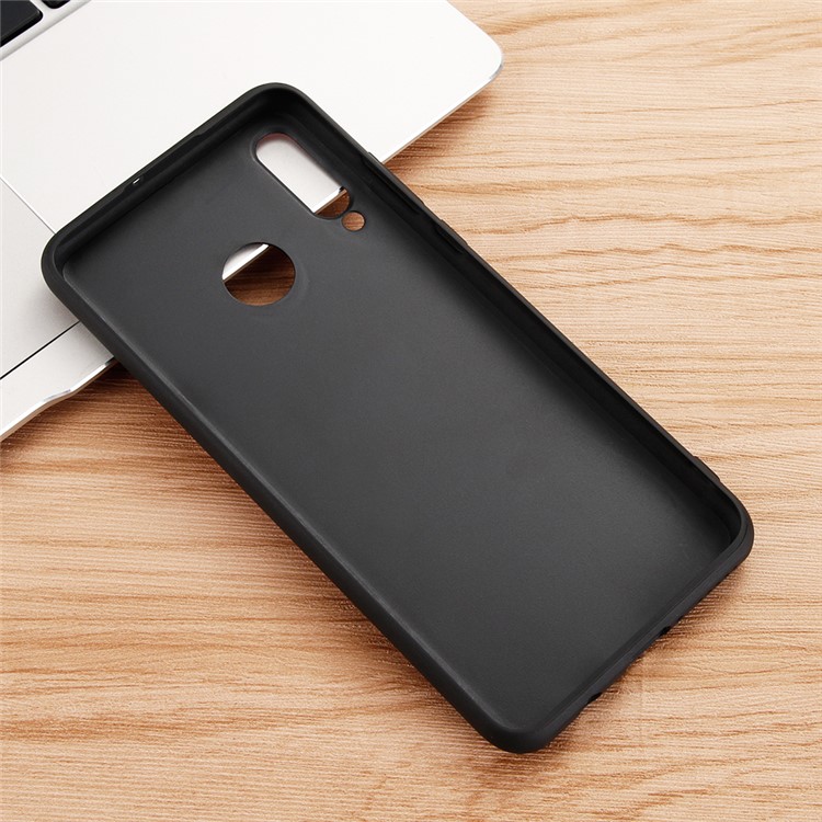 Genuine Leather Anti-dropping Litchi Texture Coated TPU Phone Case for Huawei P30 Lite/nova 4e - Black-9