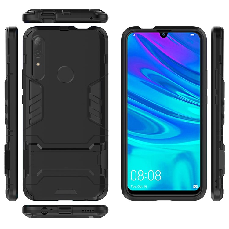 Guard PC + TPU Mobile Phone Covering Case with Kickstand for Huawei P Smart Z / Y9 Prime 2019 - Black-3