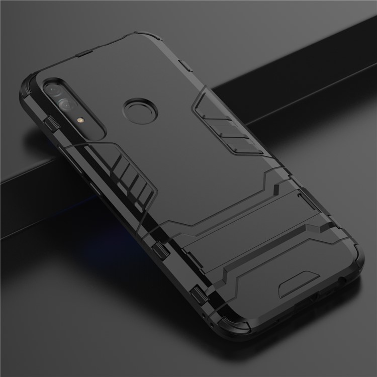 Guard PC + TPU Mobile Phone Covering Case with Kickstand for Huawei P Smart Z / Y9 Prime 2019 - Black-8