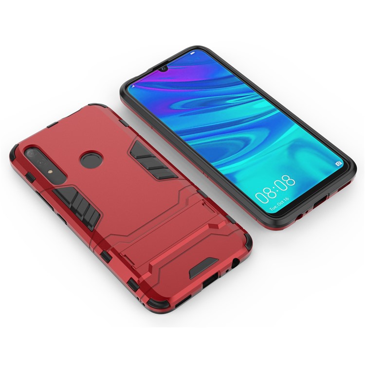 Guard PC + TPU Mobile Phone Covering Case with Kickstand for Huawei Honor 9X (Global)/P Smart Z / Y9 Prime 2019 / Enjoy 10 Plus - Red-4