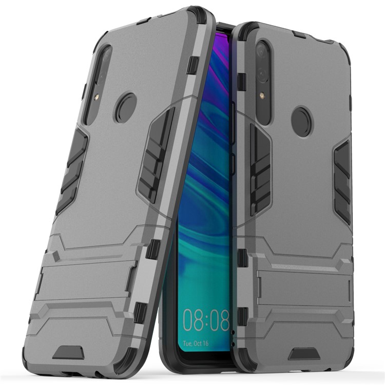 Guard PC + TPU Mobile Phone Covering Case with Kickstand for Huawei Honor 9X (Global)/P Smart Z / Y9 Prime 2019 / Enjoy 10 Plus - Grey-1