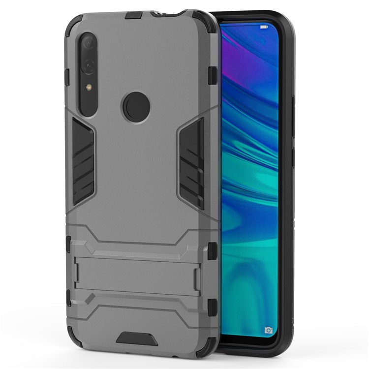 Guard PC + TPU Mobile Phone Covering Case with Kickstand for Huawei Honor 9X (Global)/P Smart Z / Y9 Prime 2019 / Enjoy 10 Plus - Grey-3