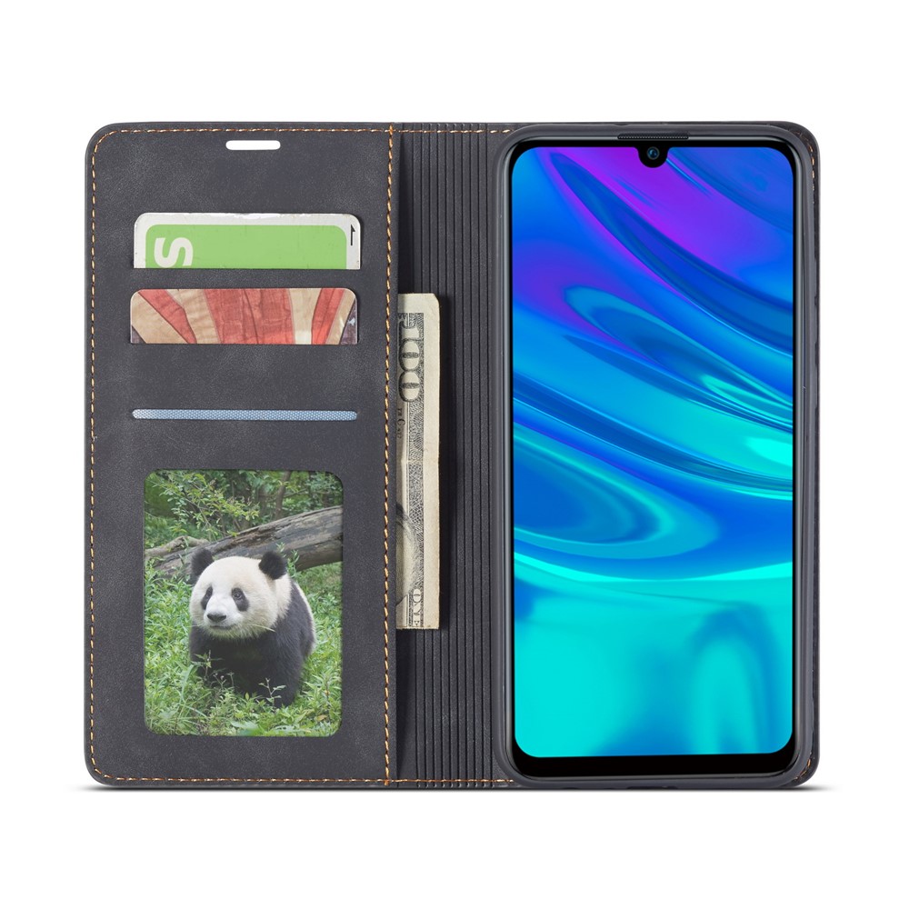 FORWENW Leather Wallet Case for Huawei P Smart Plus 2019 / Enjoy 9s - Black-4