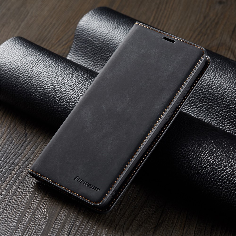 FORWENW Leather Wallet Case for Huawei P Smart Plus 2019 / Enjoy 9s - Black-7