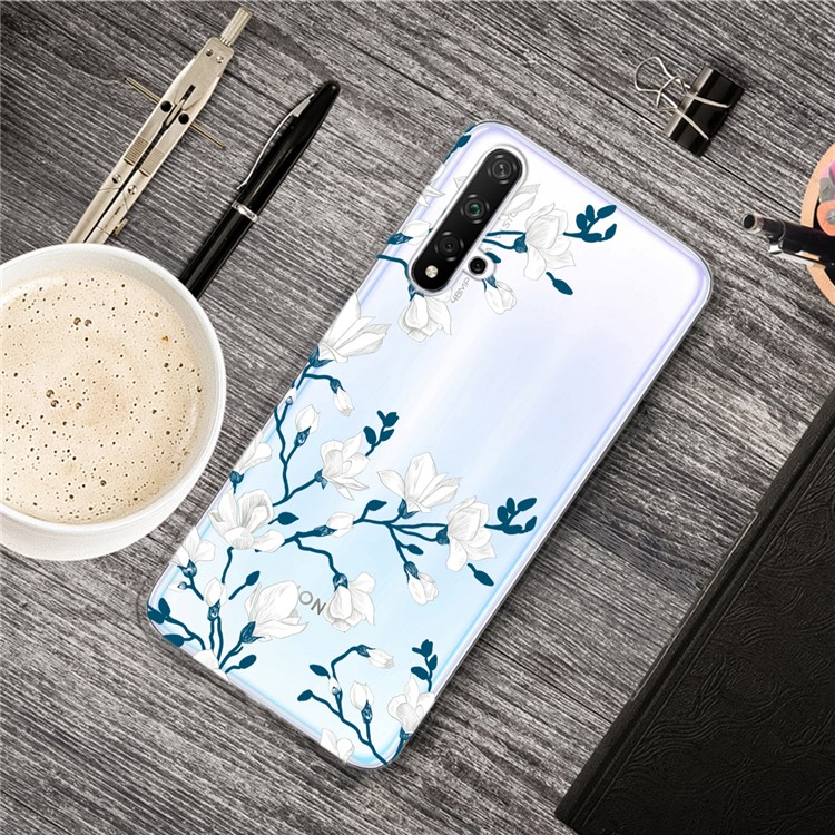 Pattern Printing IMD TPU Cover Case for Huawei Honor 20 - Flowers-2