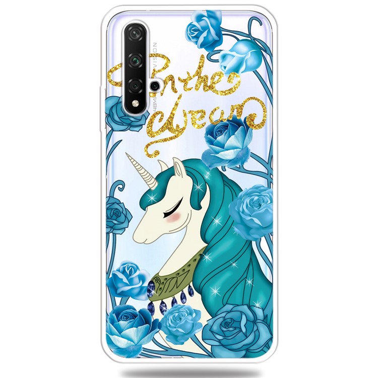 Pattern Printing IMD TPU Cover Case for Huawei Honor 20 / Honor 20s - Unicorn-1