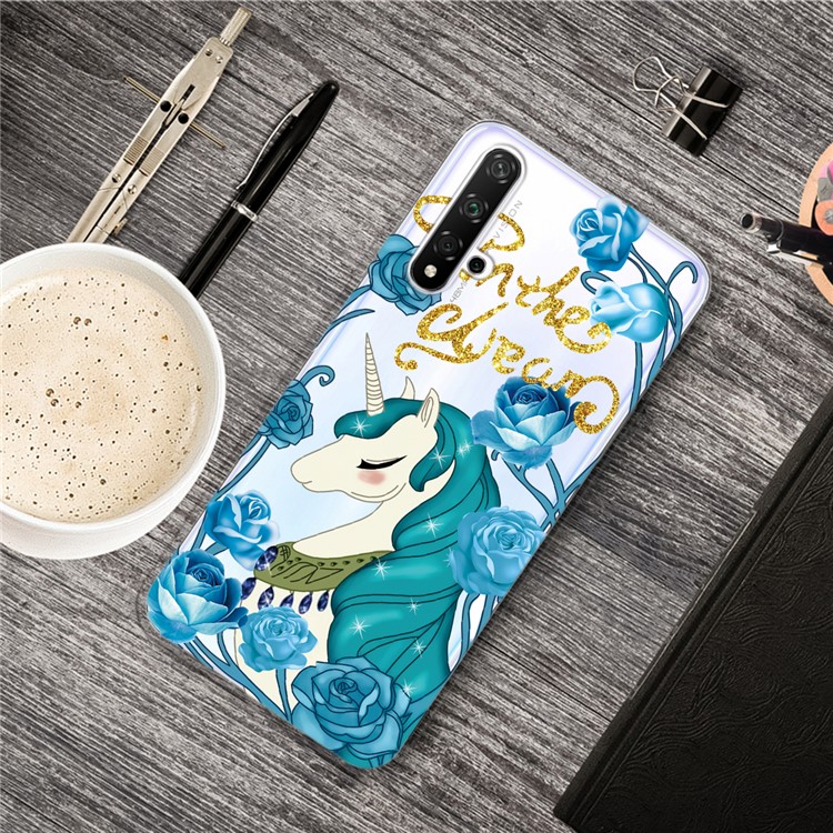 Pattern Printing IMD TPU Cover Case for Huawei Honor 20 / Honor 20s - Unicorn-2