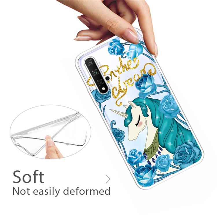 Pattern Printing IMD TPU Cover Case for Huawei Honor 20 / Honor 20s - Unicorn-4