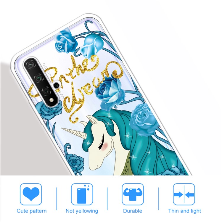 Pattern Printing IMD TPU Cover Case for Huawei Honor 20 / Honor 20s - Unicorn-5