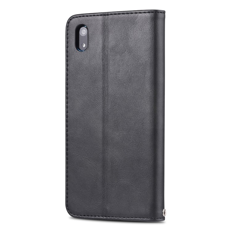 AZNS Retro Style PU Leather Card Holder Case for Huawei Y5 (2019) - Black-3