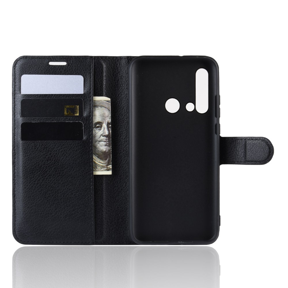 Litchi Texture Wallet Leather Phone Cover for Huawei P20 lite (2019) / Nova 5i - Black-3