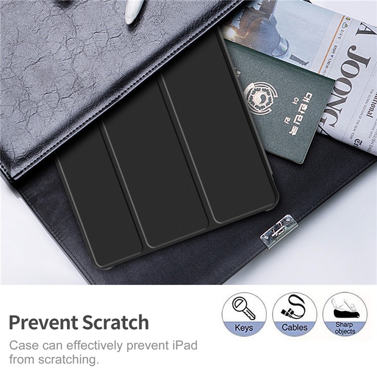 Tri-fold Stand Leather Tablet Protective Cover for Huawei MediaPad M6 10.8-inch - Black-2