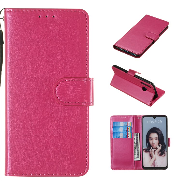 Wallet Leather Stand Case for Huawei P30 Lite / nova 4e - Rose-1