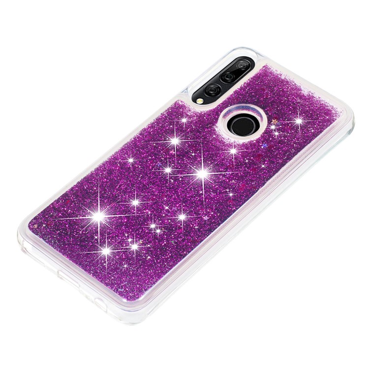 Dynamic Glitter Powder Sequins TPU Phone Case Cover for Huawei P Smart Z / Y9 Prime 2019 - Purple-6