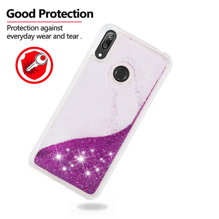 Dynamic Glitter Powder Sequins TPU Phone Shell Cover for Huawei Y7 (2019) / Y7 Prime (2019) - Purple-4