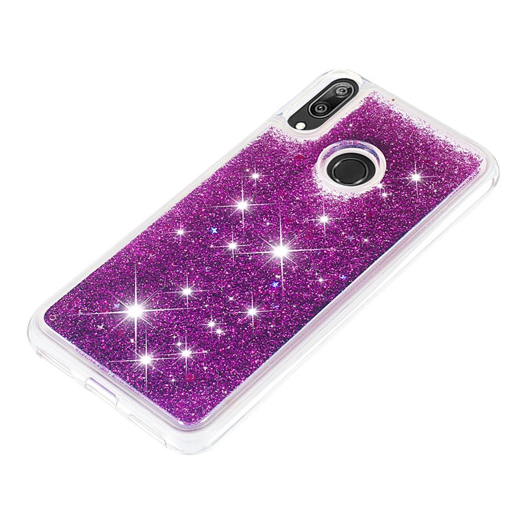 Dynamic Glitter Powder Sequins TPU Phone Shell Cover for Huawei Y7 (2019) / Y7 Prime (2019) - Purple-6