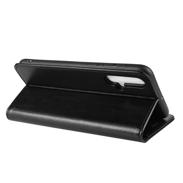 Crazy Horse Style PU Leather Stand Wallet Flip Phone Shell for Huawei nova 5 / nova 5 Pro - Black-6