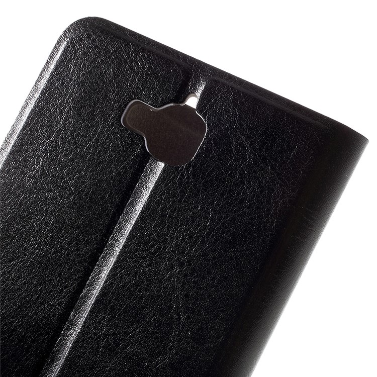 Crazy Horse Leather Case for Huawei Y6 Pro / Enjoy 5 with Built-in Steel Sheet - Black-12