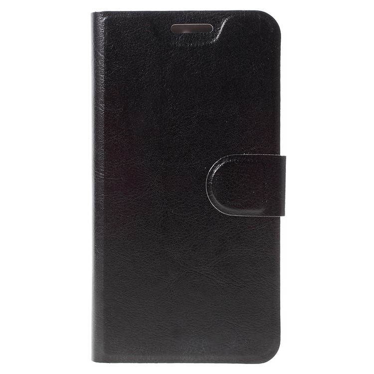 Crazy Horse Leather Case for Huawei Y6 Pro / Enjoy 5 with Built-in Steel Sheet - Black-3