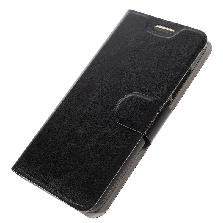 Crazy Horse Leather Case for Huawei Y6 Pro / Enjoy 5 with Built-in Steel Sheet - Black-4
