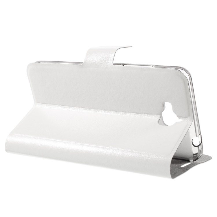 Crazy Horse Card Holder Leather Cover for Huawei Y6 Pro / Enjoy 5 - White-6