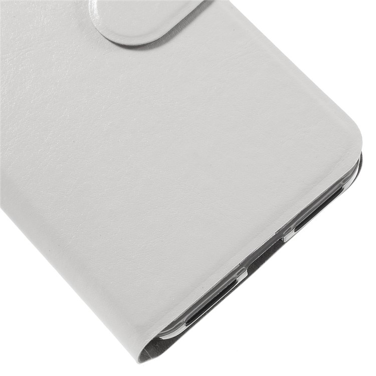 Crazy Horse Card Holder Leather Cover for Huawei Y6 Pro / Enjoy 5 - White-8