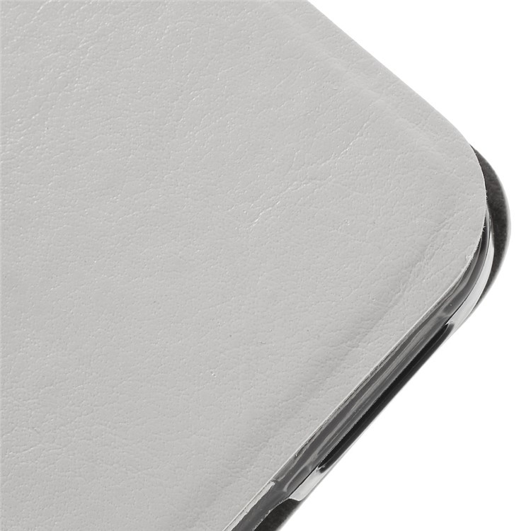 Crazy Horse Card Holder Leather Cover for Huawei Y6 Pro / Enjoy 5 - White-9