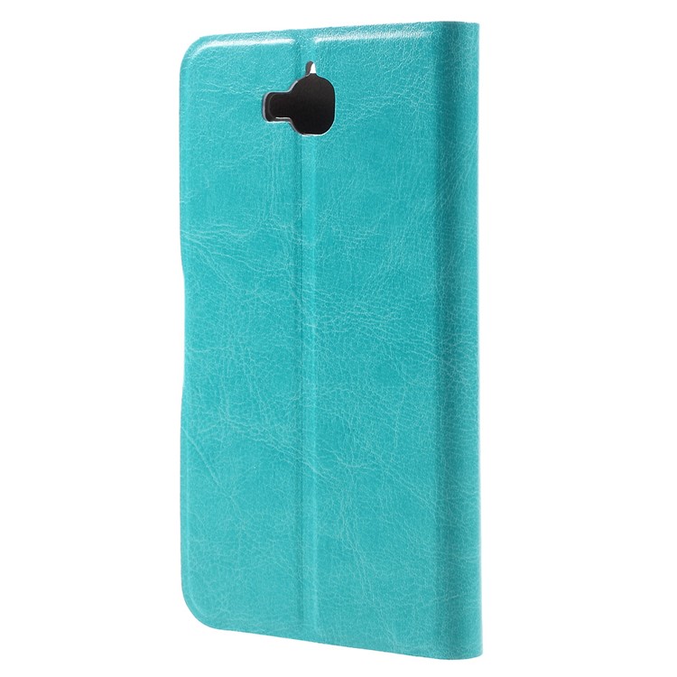 Crazy Horse Card Holder Stand Leather Case for Huawei Y6 Pro / Enjoy 5 - Blue-2