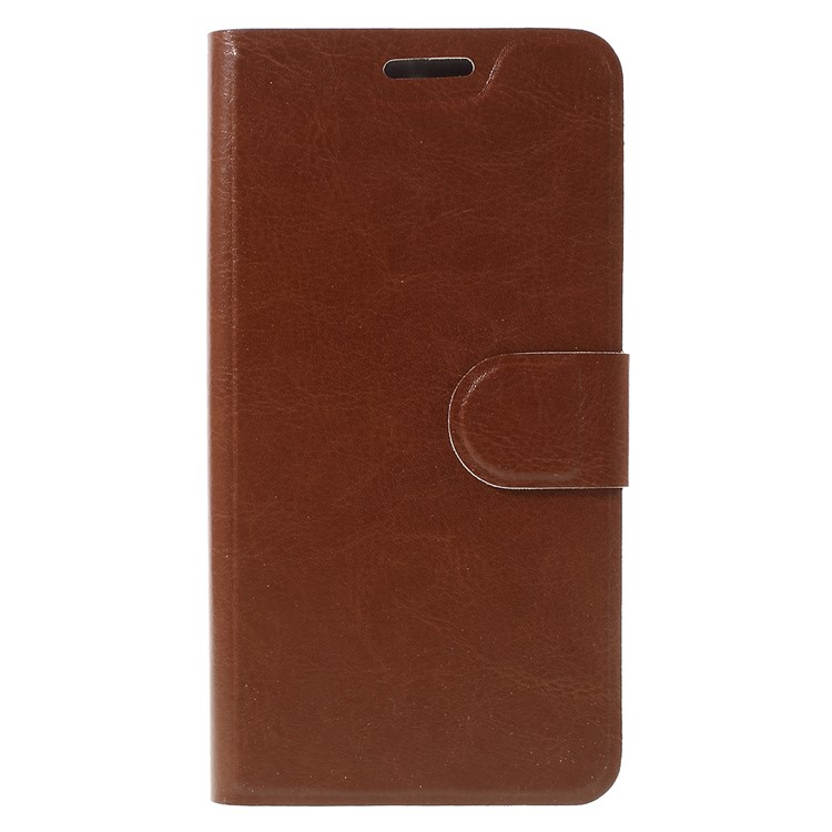 Crazy Horse Flip Leather Phone Case for Huawei Y6 Pro / Enjoy 5 - Brown-3