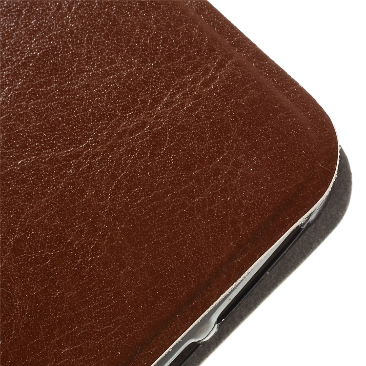 Crazy Horse Flip Leather Phone Case for Huawei Y6 Pro / Enjoy 5 - Brown-9
