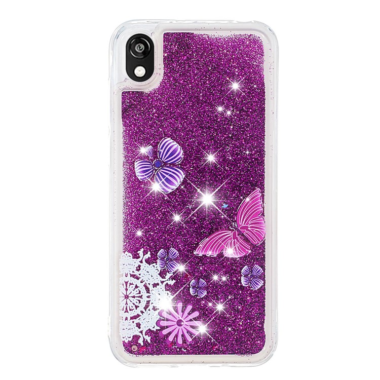 Dynamic Glitter Powder Sequins TPU Phone Case for Huawei Y5 (2019) / Honor 8S - Butterflies-2