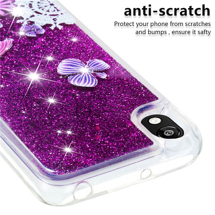 Dynamic Glitter Powder Sequins TPU Phone Case for Huawei Y5 (2019) / Honor 8S - Butterflies-5