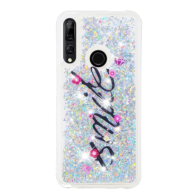 Floating Glitter Powder Sequins TPU Phone Cover Shell for Huawei Y9 Prime 2019 / P Smart Z - Smile-2