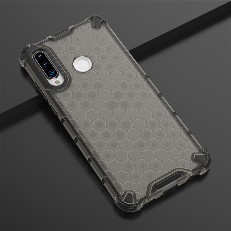 Cassa Del Telefono Ibrida A Nido D'ape In TPU + PC Per Huawei P30 Lite - Nero-3