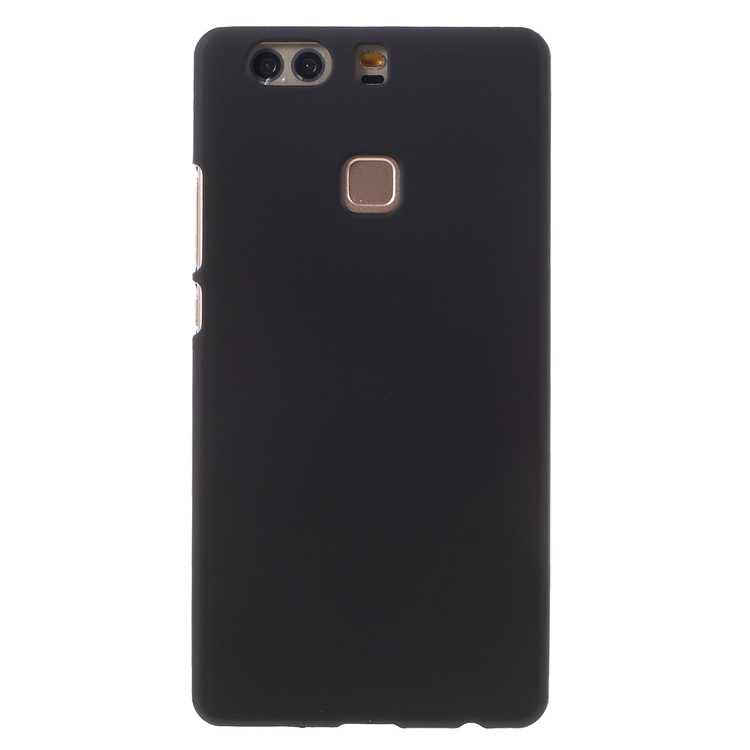 Rubber Coating PC Hard Back Case for Huawei P9 Plus - Black-2