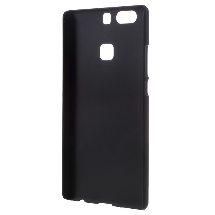 Rubber Coating PC Hard Back Case for Huawei P9 Plus - Black-3