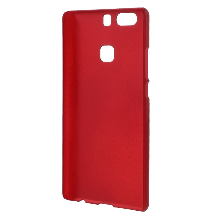 Rubber Coating PC Hard Back Shell for Huawei P9 Plus - Red-3