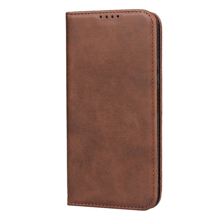 Auto-absorbed Leather Wallet Stand Cover Case for Huawei Honor 20 Pro - Coffee-2