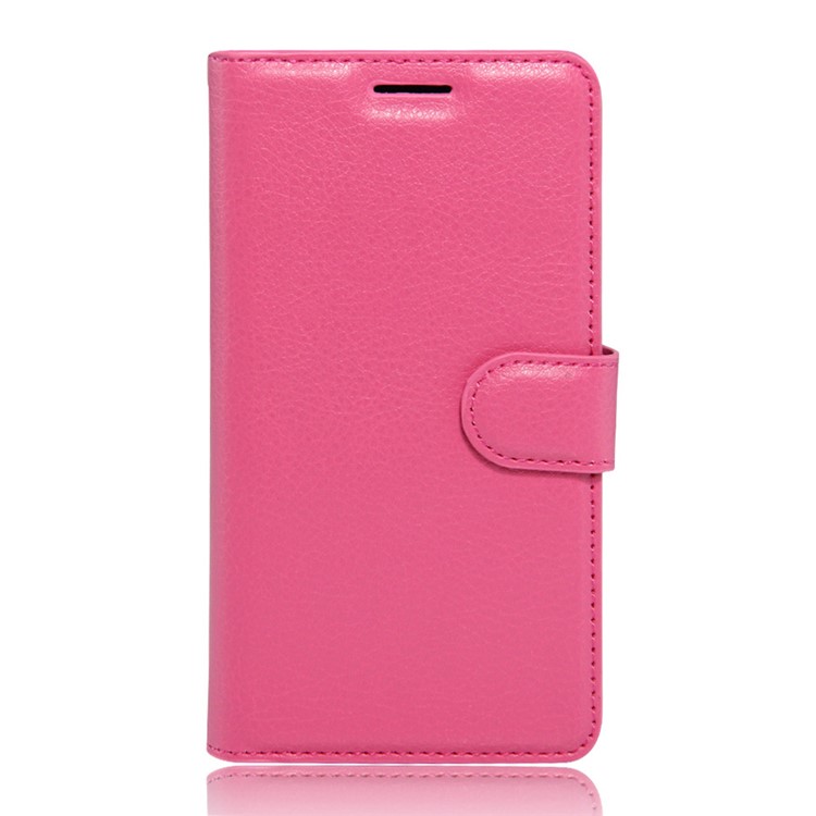 Lychee Skin Magnetic Leather Stand Case for Huawei Y3 II / Y3II - Rose-1