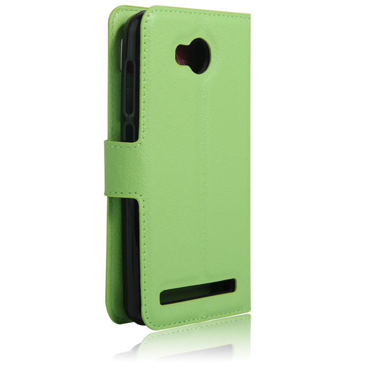 Lychee Skin Phone Leather Stand Case for Huawei Y3II / Y3 II - Green-2