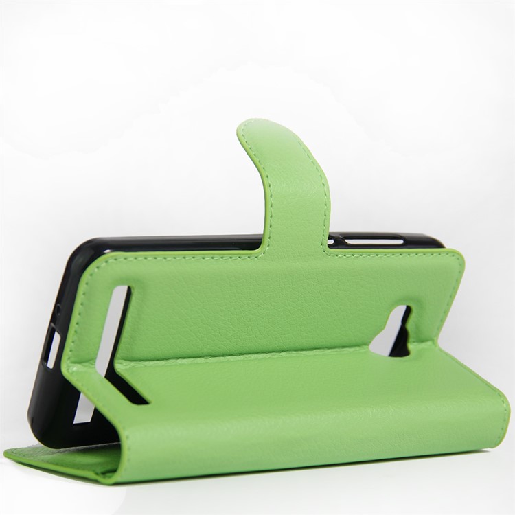 Lychee Skin Phone Leather Stand Case for Huawei Y3II / Y3 II - Green-5