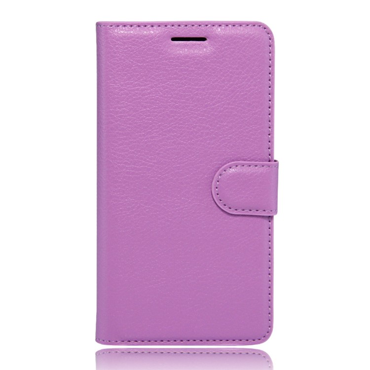 Lychee Skin PU Leather Stand Case for Huawei Y3II / Y3 II - Purple-1